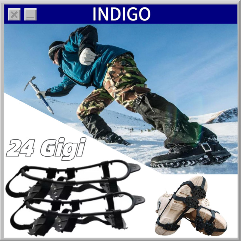 1 Pasang Anti Slip Sepatu Salju / Alas Sepatu Anti Slip Mendaki Shoes Spike / Alas Sepatu Anti Slip
