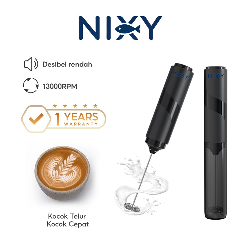 NIXY Mixer Pengaduk Kopi Elektrik Milk Frother Pengocok Telur Hand Mixer Blender