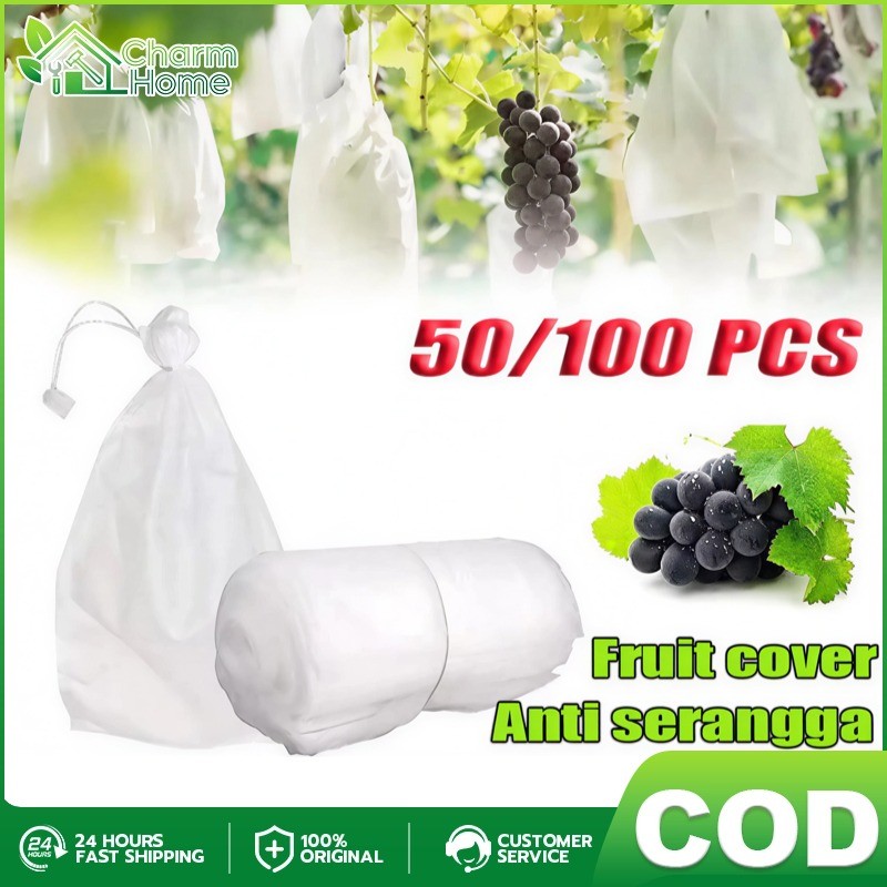 100PCS Fruit Cover/Pembungkus Buah/Fruit Cover Anti Serangga/Fruit cover net jaring transparan pembu