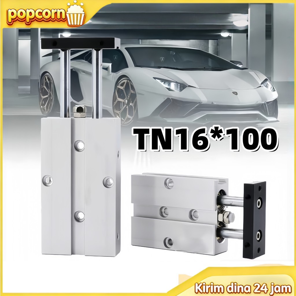 Cylinder Double Acting Double Rod Pneumatic Alloy Air TN16