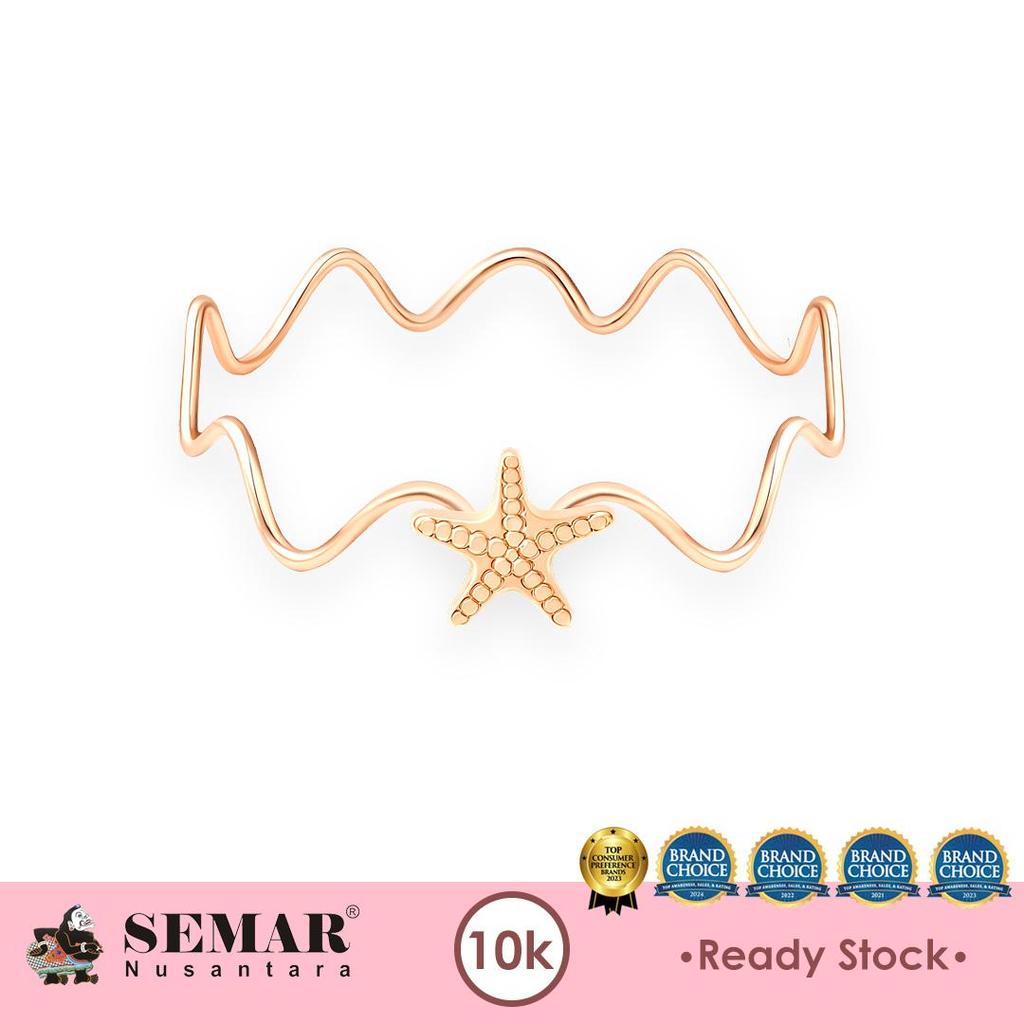 Cincin Emas Dainty Valea Starfish Gold 10K Semar Nusantara