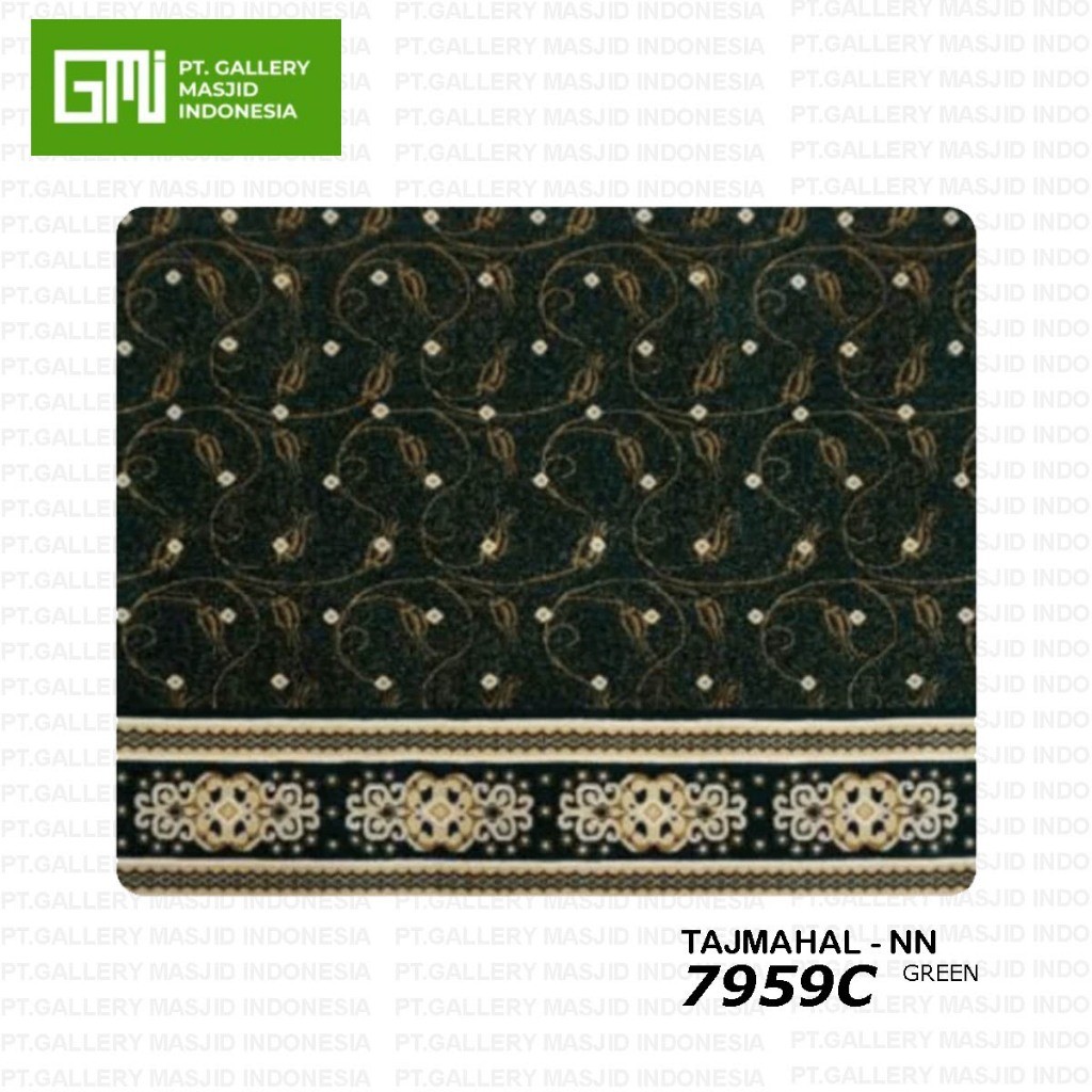 Karpet Masjid Polos Turki TAJMAHAL Sajadah Mushola Tebal 14mm