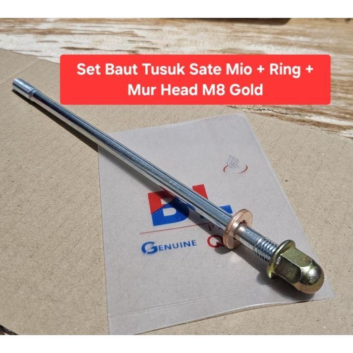 TB OKE Murah Set Baut Tusuk Sate Mio + Ring + Mur Head M8 Gold