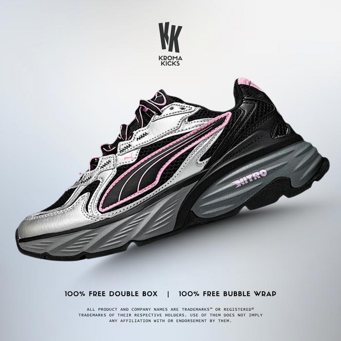 Puma Fade Sneaker Silver Black Pink 406203-13 (Size 36-46)