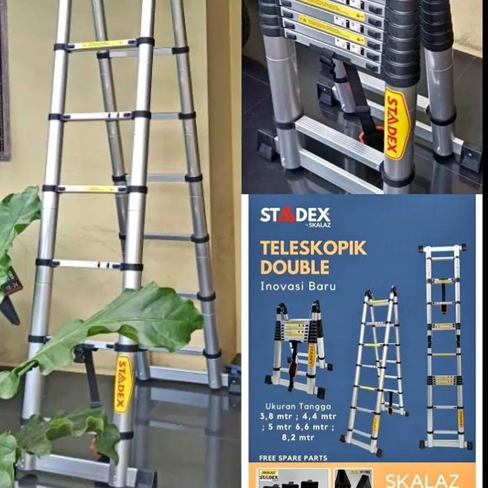 tangga lipat teleskopik double 5m