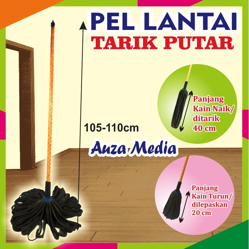 TERBARU Alat Pel Lantai Tanpa Peras Tangan | Pel Lantai Putar | Pel Putar | Pel Pelintir | Kain Pel 