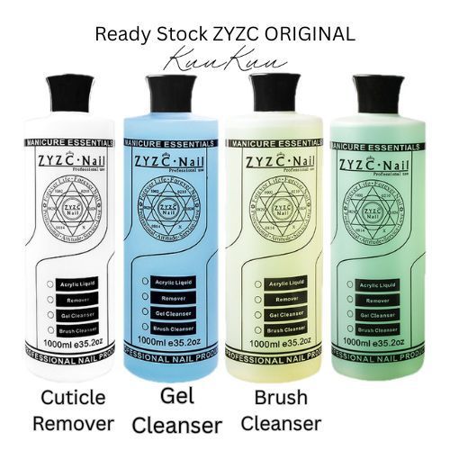 Glosse - ZYZC Gel Cleanser 1000ml Untuk Kutek Gel - Zyzc Brush Cleanser - Zyzc Cuticle Remover