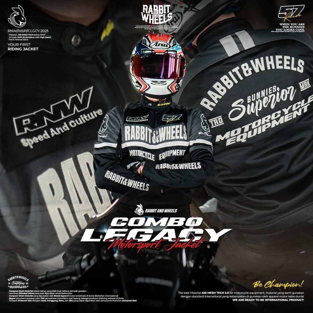 Jaket Motor - Rabbit and Wheels Combo Legacy Grey Jacket