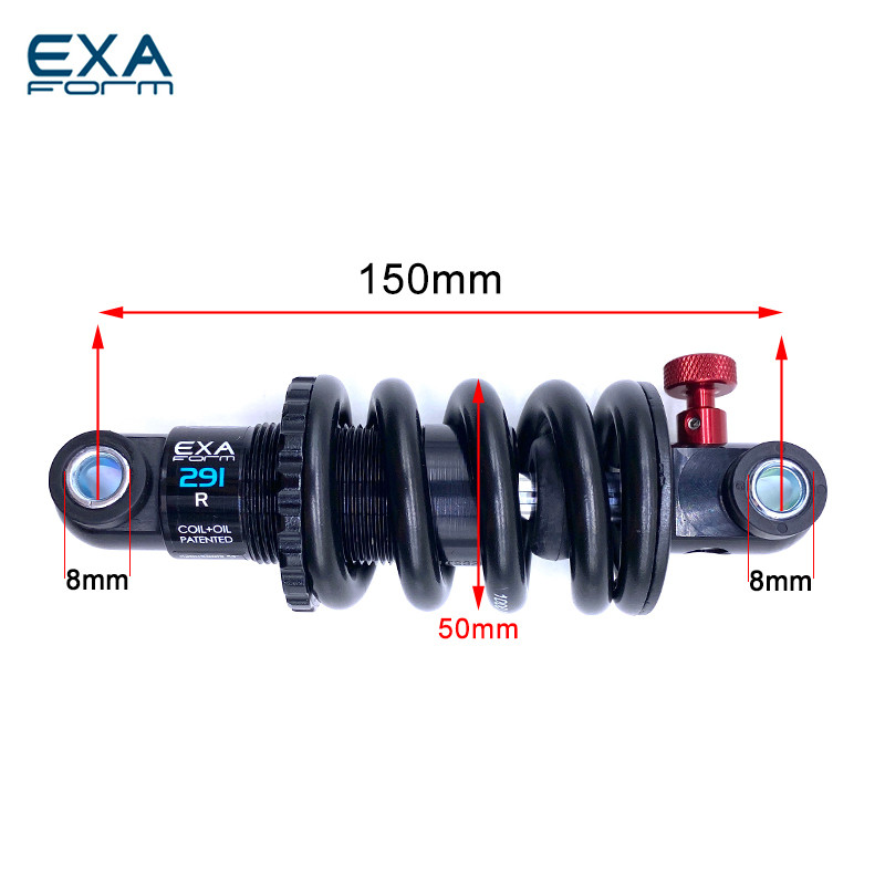 KS EXA Form Bike Rear Shock Absorber 291 Suspension Shocks Spring Durable MTB Bike E Scooter125 150 