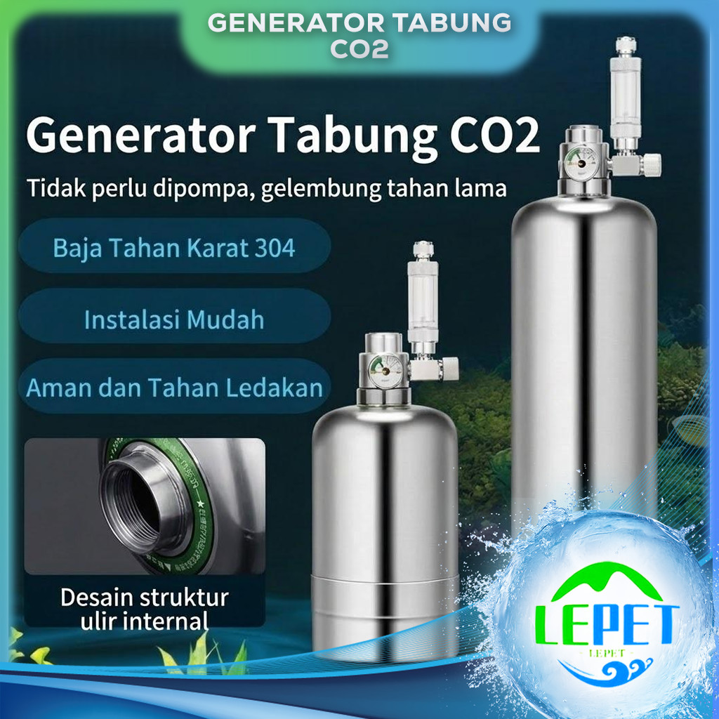 LEPET Tabung Co2 DIY CISOD WY-40 / Generator tabung cylinder solenoid buble counter selenoid