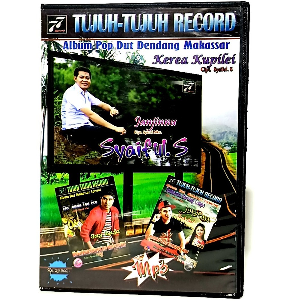 kaset CD VCD MP3 Album Pop Dut Dendang Makassar Syaiful S Tujuh Tujuh Record