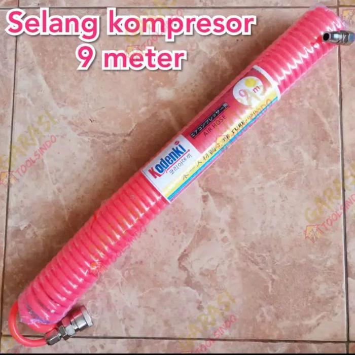 Nipscells selang recoil kompresor 9 meter selang angin kompresor selang spiral