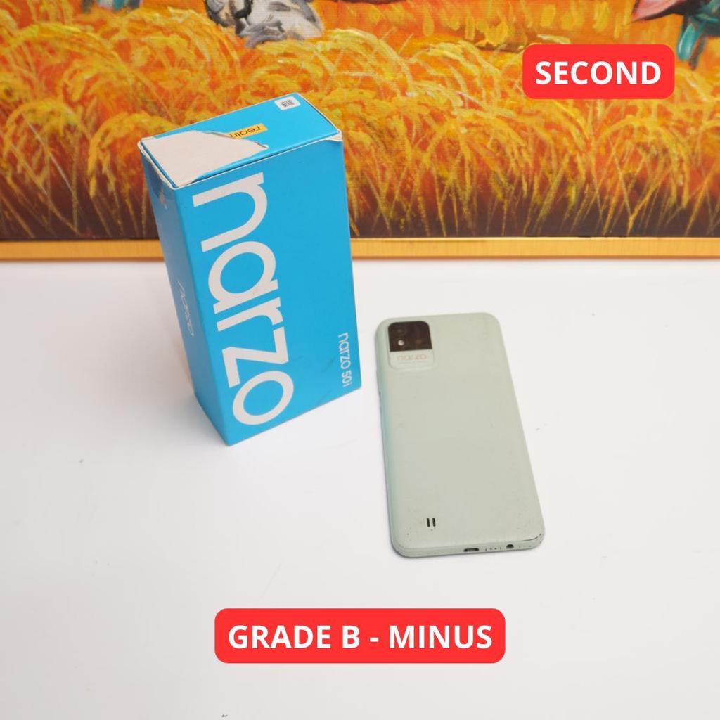 REALME NARZO 50I PRIME 3/32 GB GRADE B - MINUS HP SECOND ORIGINAL SINAR MUTIARA CELL