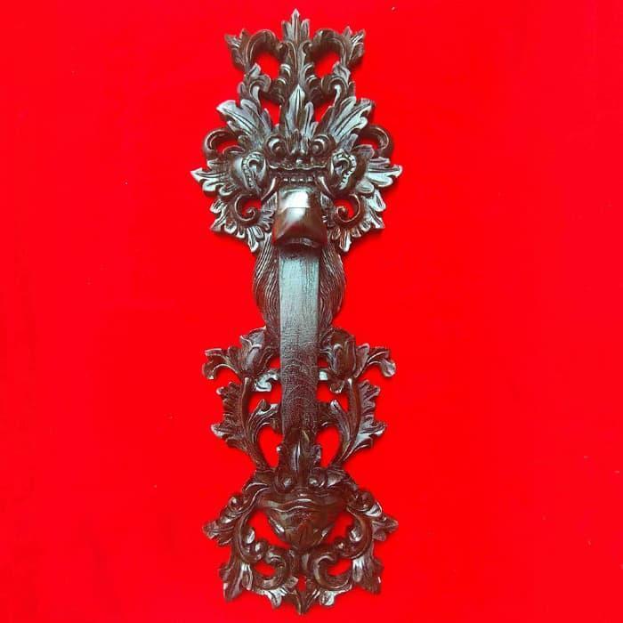 Hiasan Dinding Blawong Keris tumbak Ukiran Makoro Kepala Buto Unik LP2 QW4