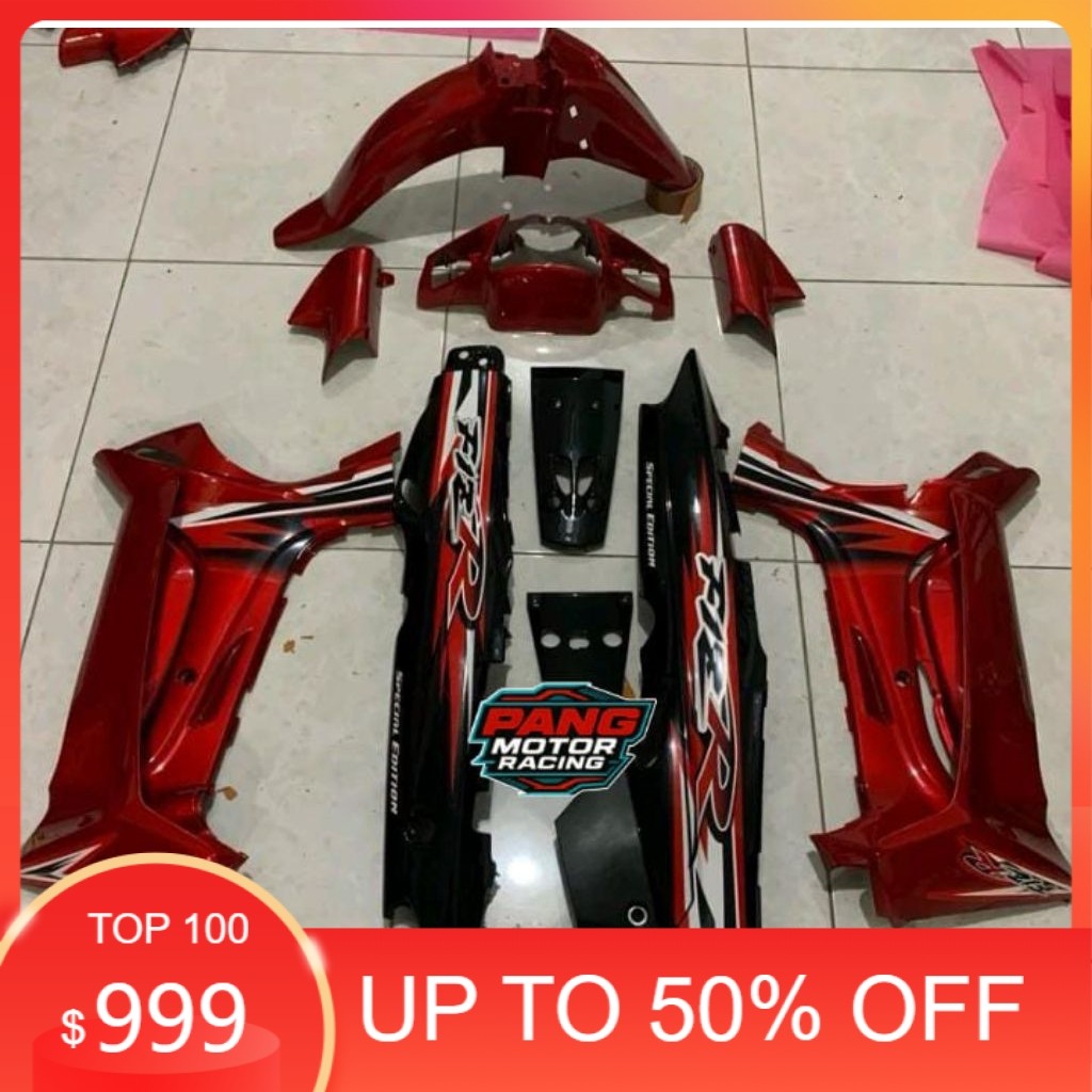 Body Set Fiz r Merah Hitam SE Spesial Edition Custom Body Fulset Fiz r Merah Hitam SE