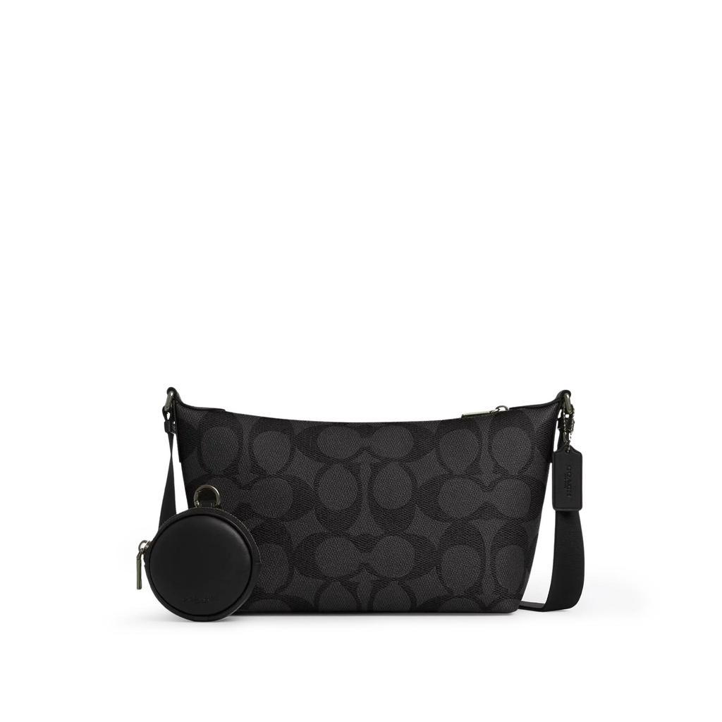 Small finn crossbody bag with pouch in maxi signature canvas C2581