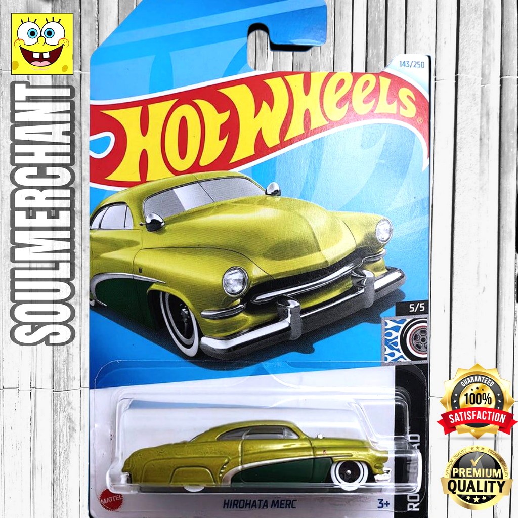 Hot Wheels Hirohata Merc Hijau Diecast Mobil Klasik