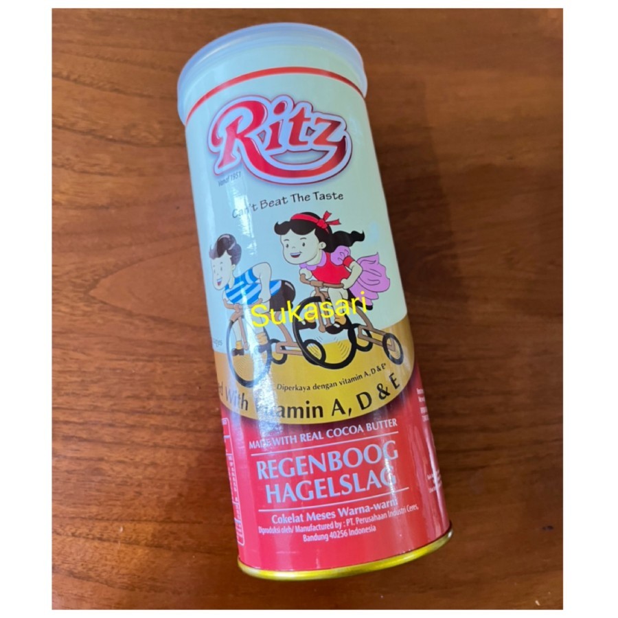 (Six-Six) Ritz Chocolate meses 300gr warna warni Hagelslag Regenboog 300 gr tube