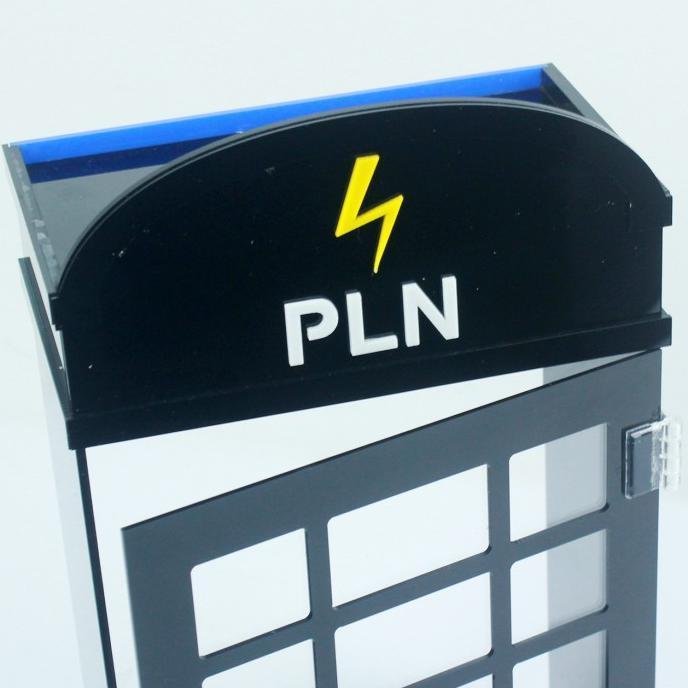 Termurah Kotak Meteran PLN I Box Meteran Listrik Bahan Acrylic - Hitam, Prabayar Besar