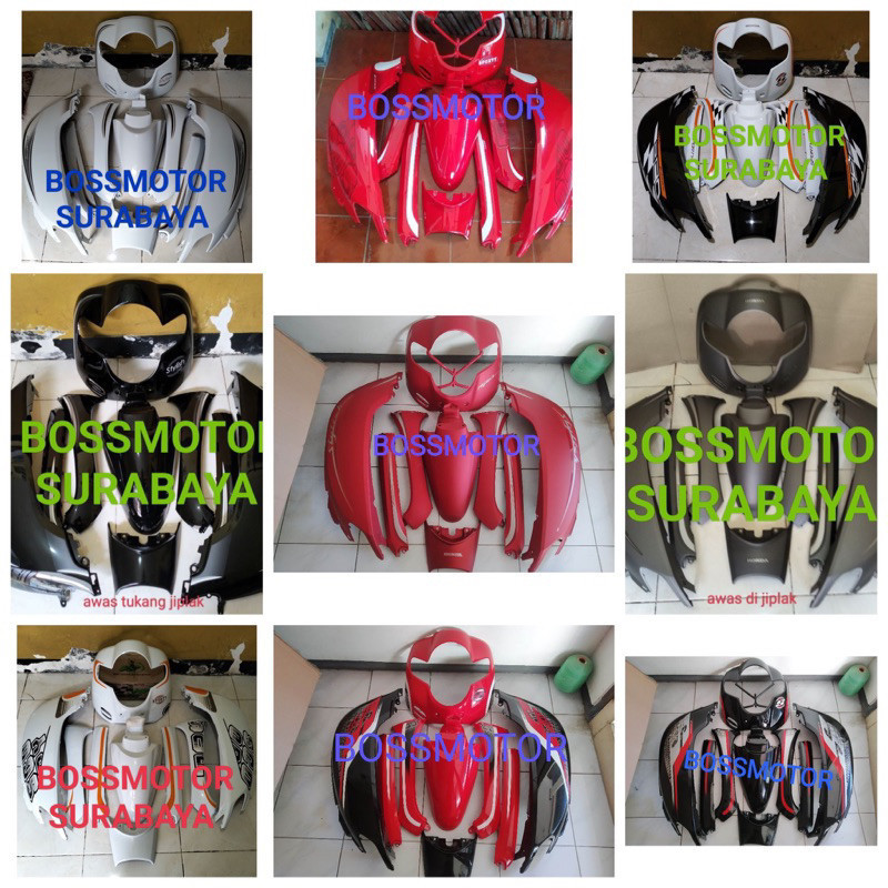 Body scoopy 2018 cover full set body halus honda scoopy donat tahun 2017 2018 2019 2020 warna merah 