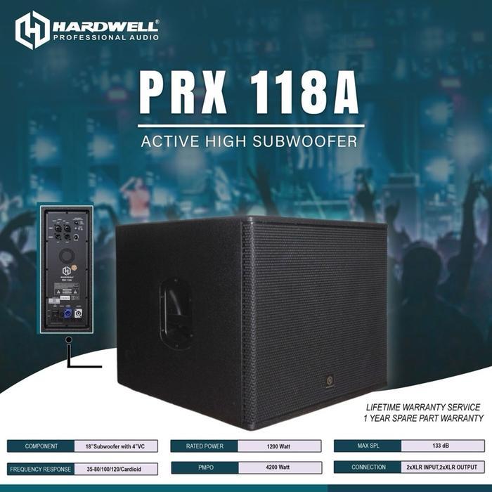 Subwoofer Aktif 18 Inch Hardwell PRX 118A / PRX 118 A Original Hardwell Active Subwoofer 18 Inch