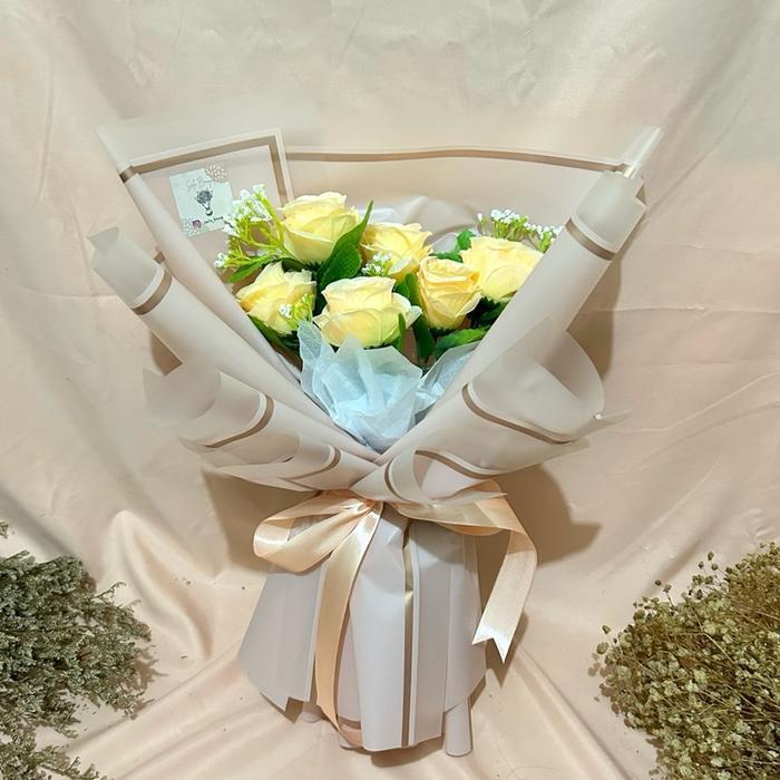 [READY] Hand Bouquet Flowers [Bouquet Wisuda, Buket Boneka Wisuda, Buk - Premium Red Terlaris