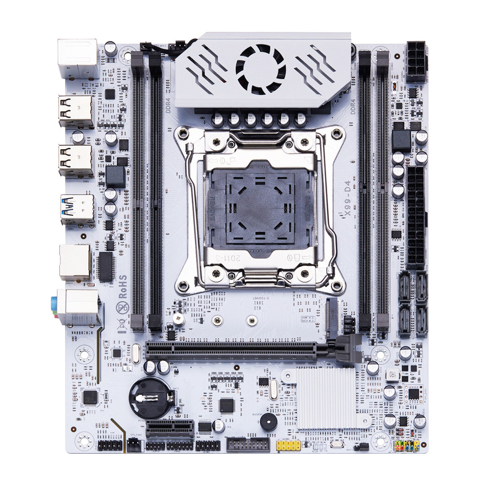 X99 motherboard D4TPM20 LGA 2011 3 with M2 slot Support X99 C612chip DDR4 Memory SATA30 USB30 PCI16X