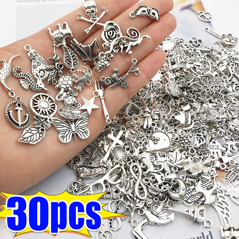 100pcs Tibetan Silver Mixed Pendant Animals Charms Beads for Jewelry Making Bracelet Earrings Neckla