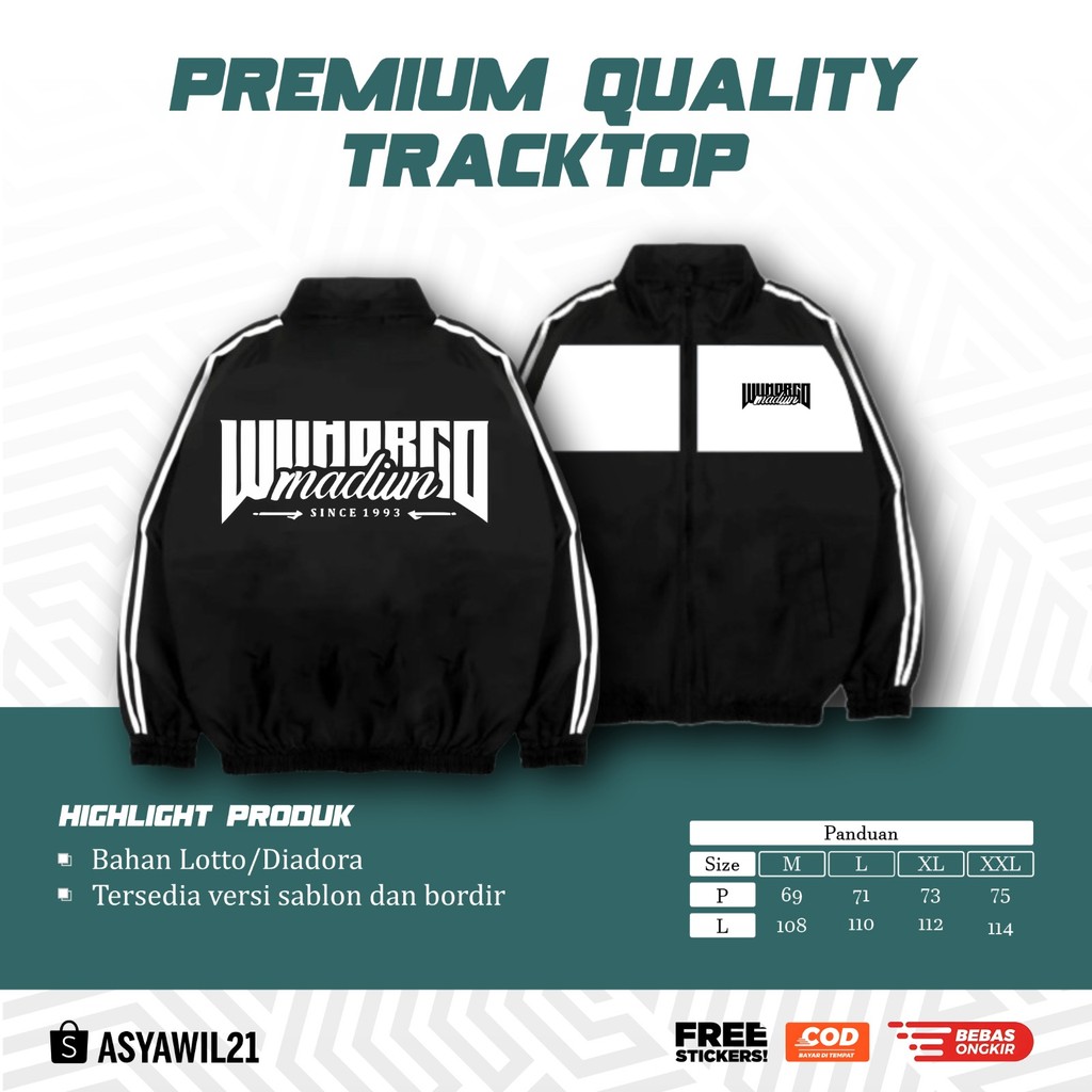 JAKET TRACKTOP PSHW WINONGO MADIUN SINCE 1903 JACKET TRACTOP PSHW TERBARU - TRACKTOP SABLON BORDIR P