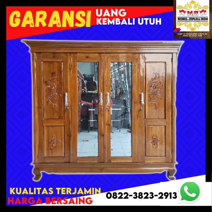 Lemari almari pakaian minimalis kayu jati tua asli jepara 1 2 3 4 5 6 pintu 1 2 3 4 5 6 geser jati a