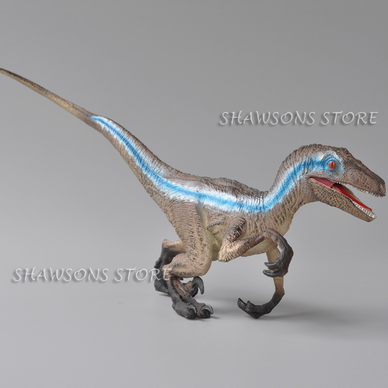 Prehistoric Jurassic Animal Model Toys 15" Velociraptor nosaur Figure Miniature Replica Collectible