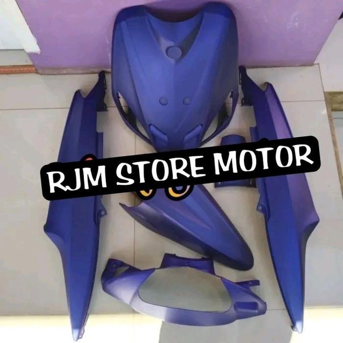 Cover body full halus Yamaha Mio Sporty biru doff