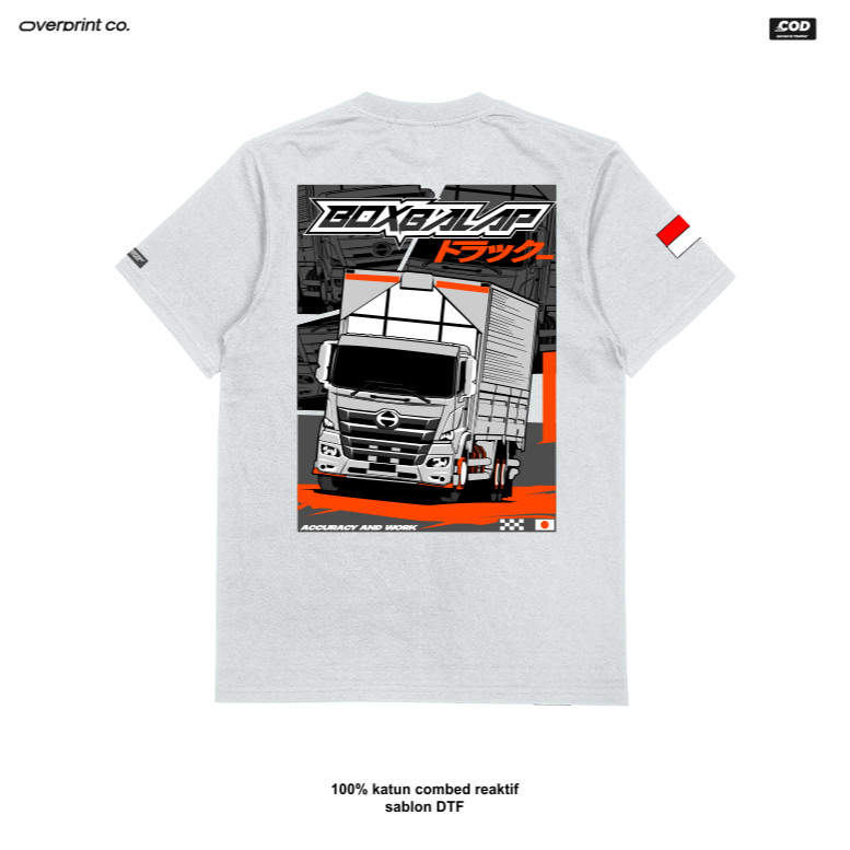 KAOS TRUK HINO 500 WINGBOX | KAOS TRUK HINO BOXBALAP, BAHAN KATUN COMBED TEBAL DAN HALUS