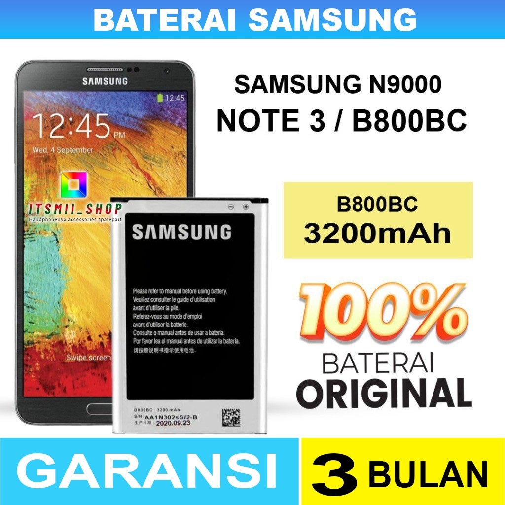 BATERAI Batre SAMSUNG N9000 / Note 3 / B800BC Original