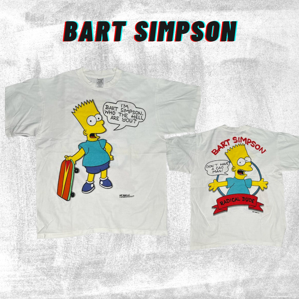 (COD) OVERSIZE T-SHIRT TAG WILD OATS BART SIMSPON FULL PRINT