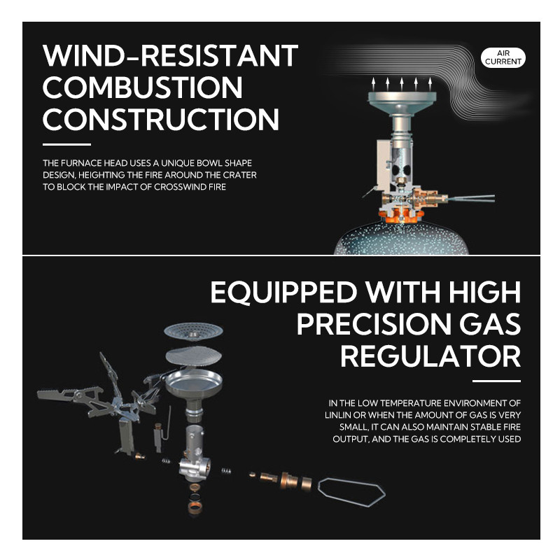 Campingmoon XD-2F Adjustable mini Camping accessories portable camping gas Stove