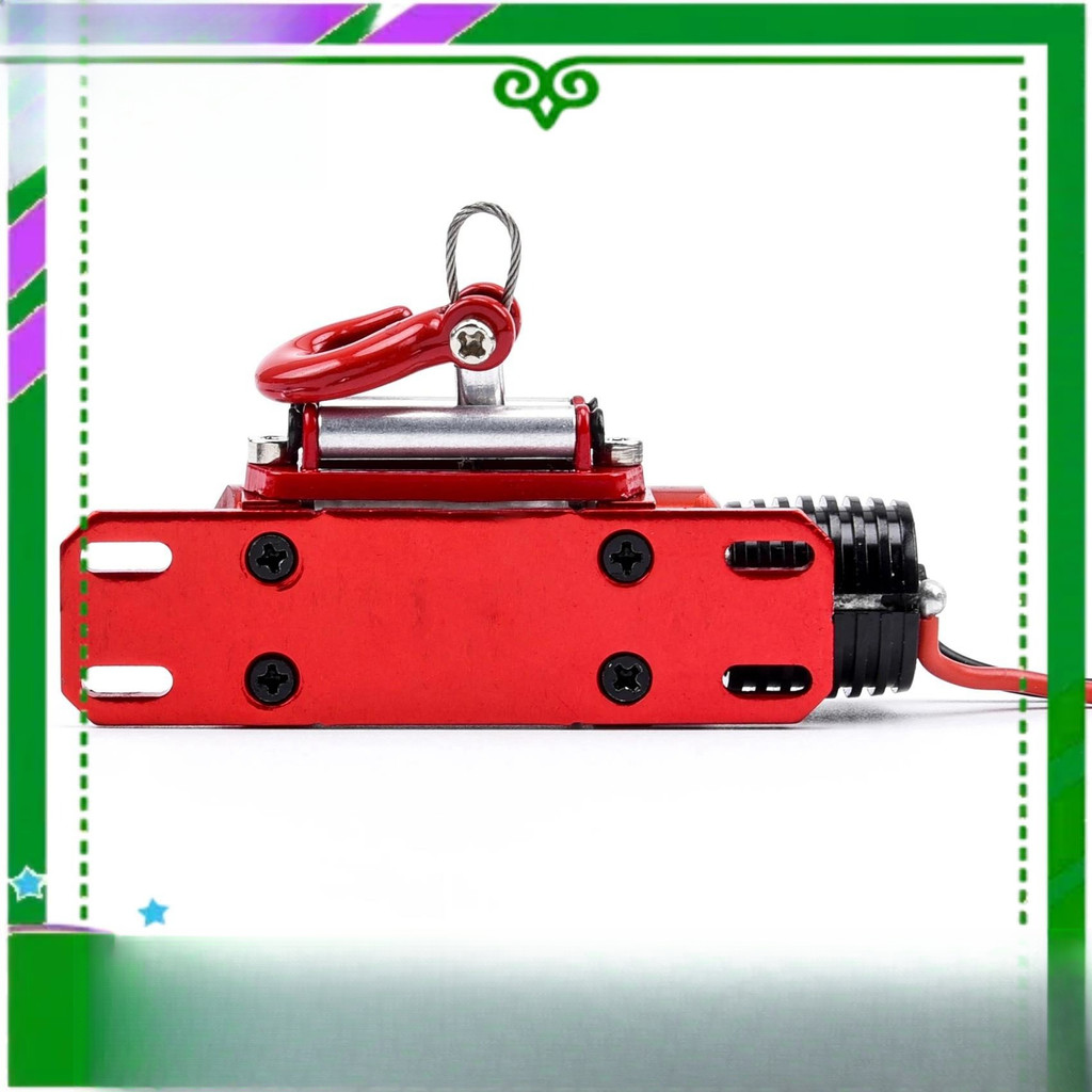 AC34Metal Winch 110 Crawler Winch Wireless Remote Controller Receiver For 110 RC Crawler Truck Axial