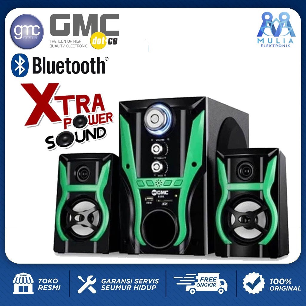 SPEAKER AKTIF BLUETOOTH GMC 888K/L BT MULTIMEDIA EXTRA POWER SOUND