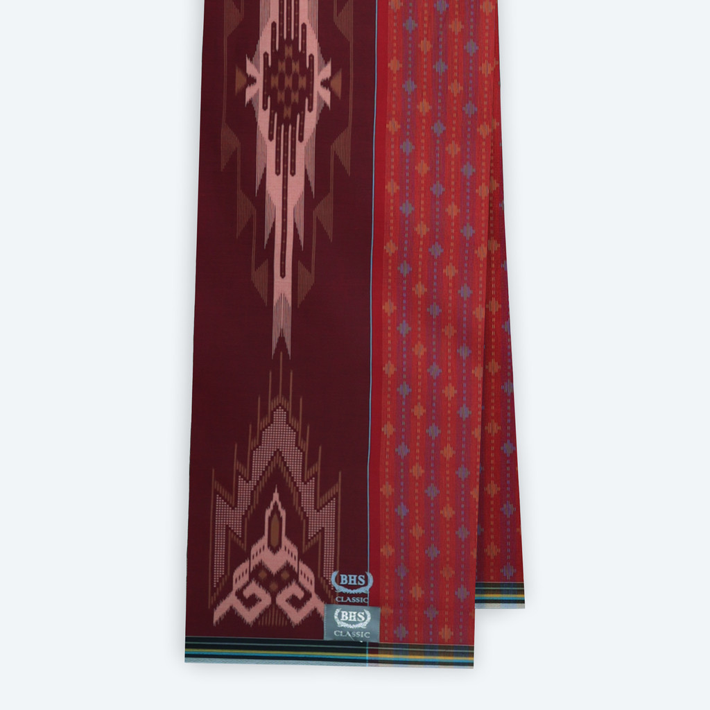 Sarung BHS Classic Silver Motif C45 DKA Merah