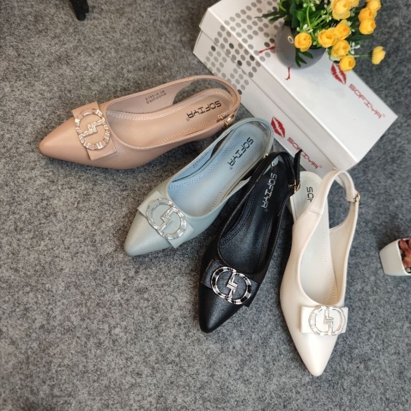 SOFIYA ORI 2151 4 SEPATU WANITA SLING BACK HEELS / SEPATU WANITA TALI BELAKANG HAK TINGGI 3CM / SEPA