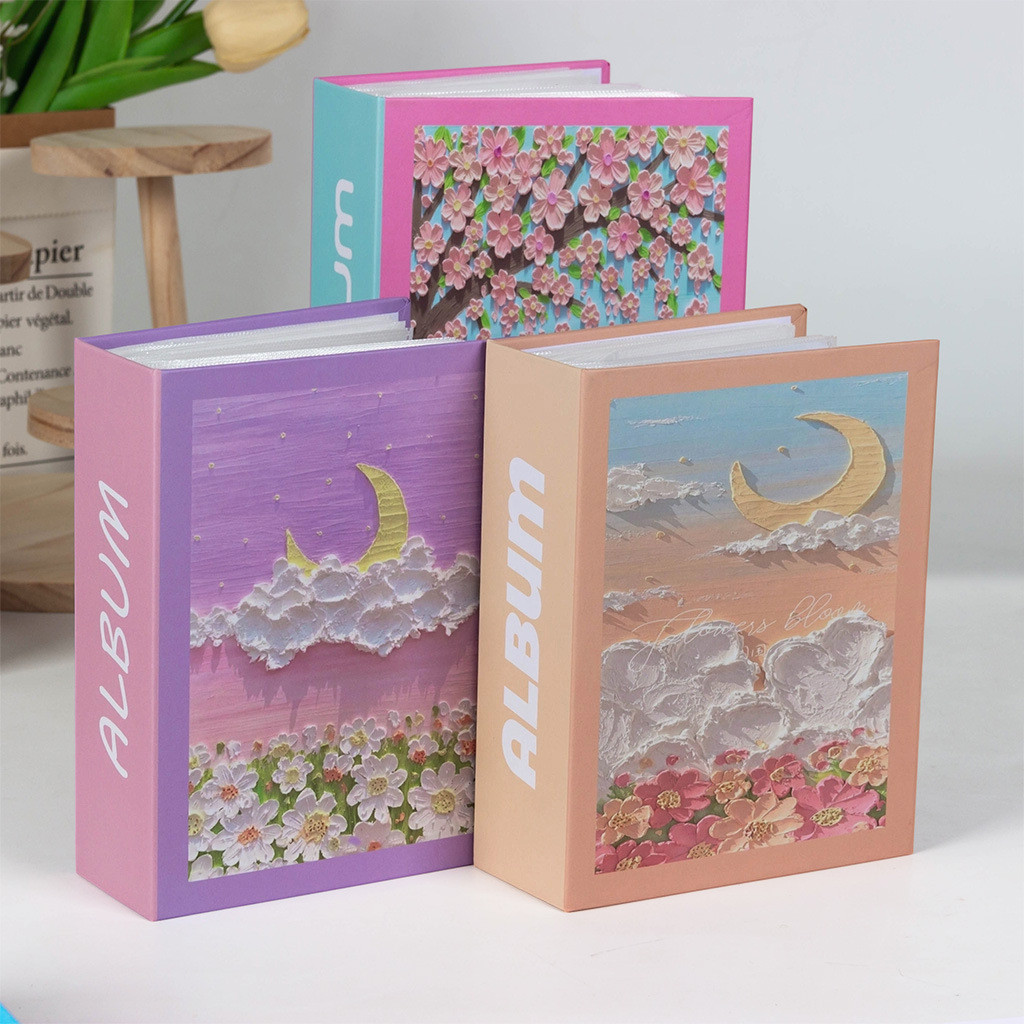 SALE Album foto 4R 100 slot album foto keluarga murah album tema lukisan cat minyak