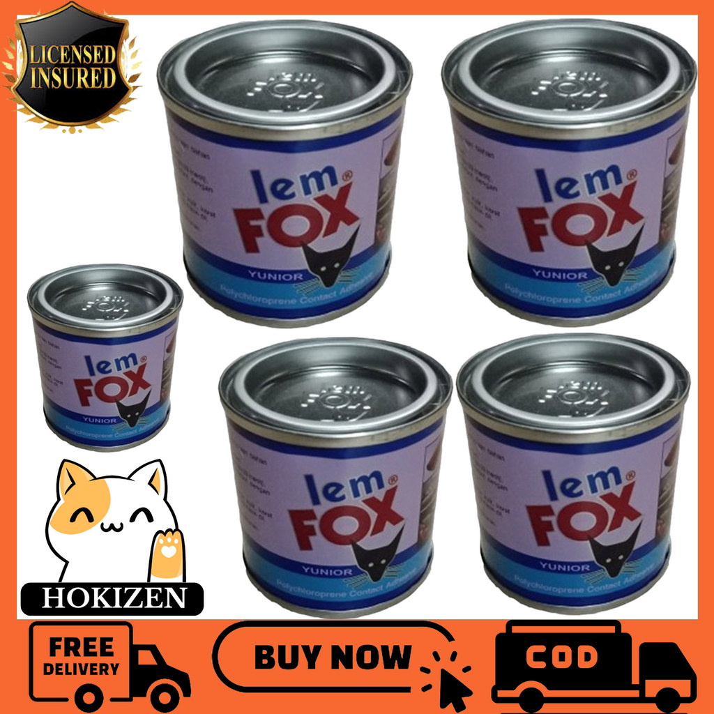 Lem Fox Biru 70 Gram Glue Kaleng Serbaguna HPL Karpet Jok Mobil Vinyl Vinil Karet Kulit Kayu Plastik