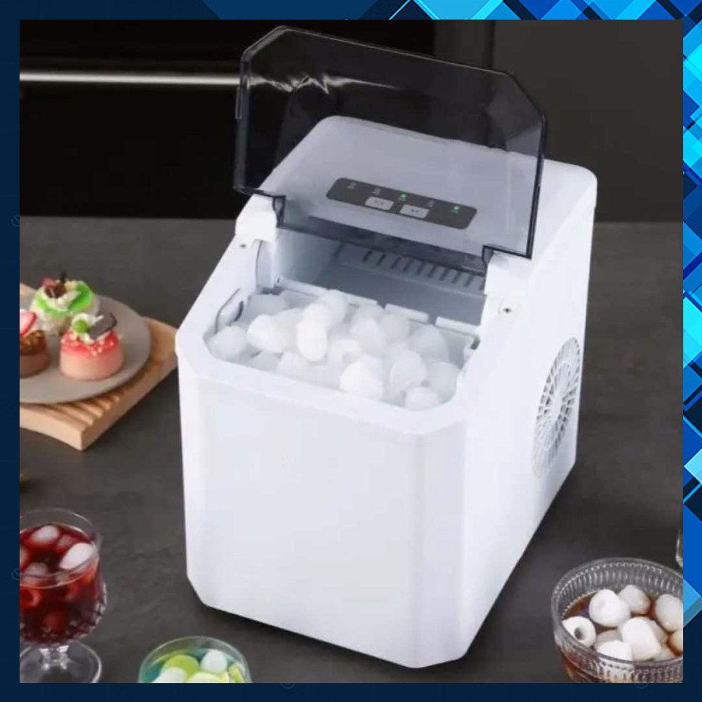 Mesin Es Batu Kristal Otomatis Mini Portable Ice Maker 12kg 100W KN328