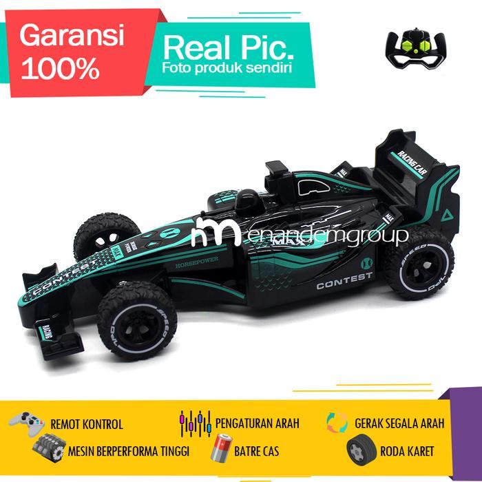 Mainan Mobil Remot Kontrol RC Balap Formula Turbo Batre Cas Super Fast - Kuning by Allshopibamz