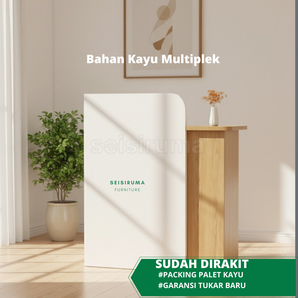 Meja Kasir Minimalis Modern Resepsionis Toko Butik Premium Siap Pakai