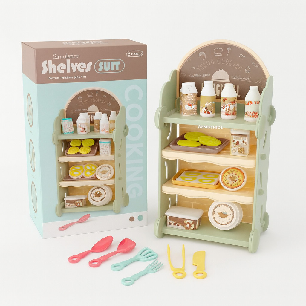 Mainan Anak Kitchen Set Rak Dapur Mini Mainan Anak Perempuan