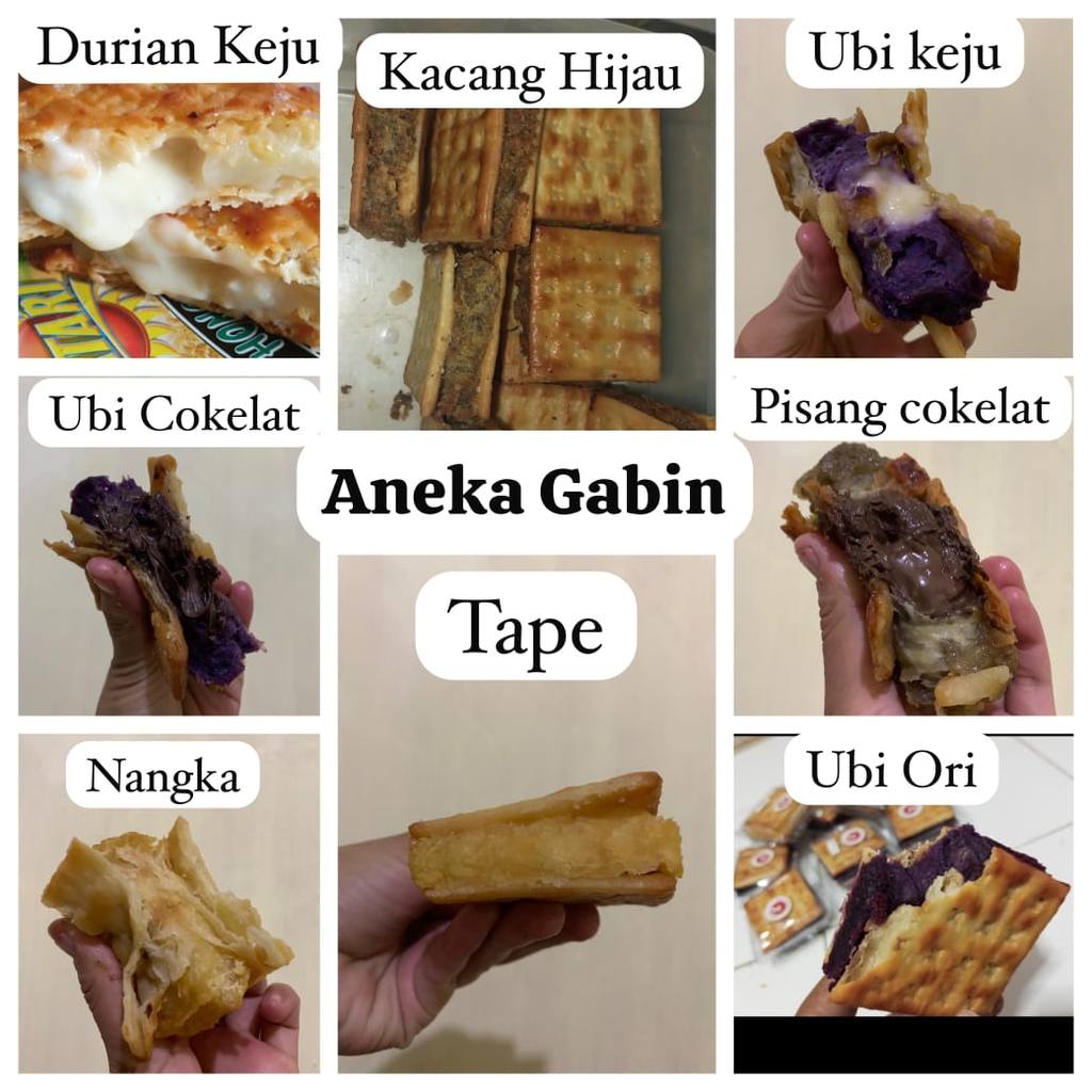 Kue Gabin Isi Coklat, Keju, Kacang Ijo, Durian, Tape, Ubi Ungu