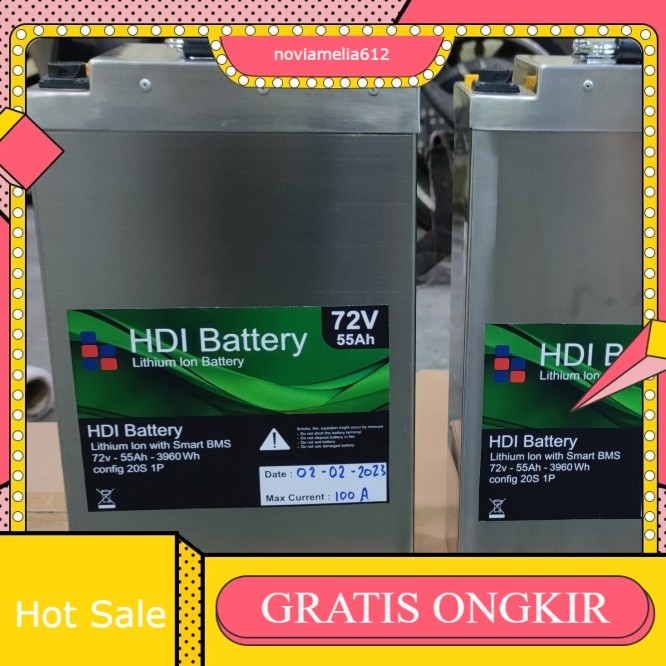 Baterai Lithium Custom Motor Listrik Gesits 72V