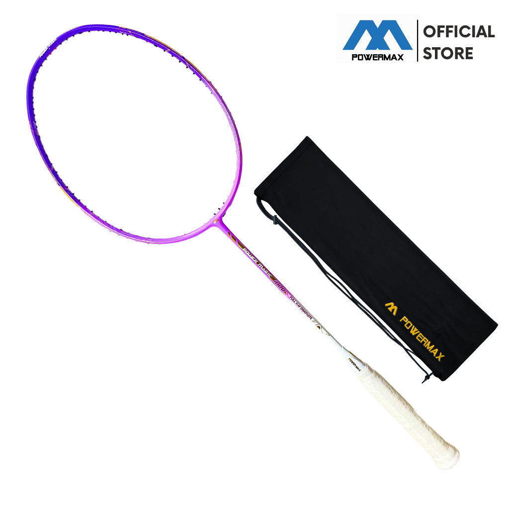 POWERMAX Raket Badminton Power Magic 1000 4U 35 Lbs Frame Bulutangkis Ringan All Around Built-in T-J