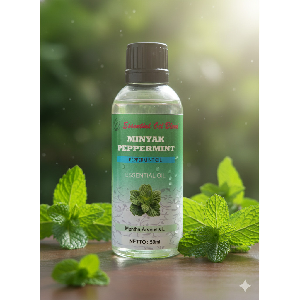 50ml Minyak Peppermint Essential Oil - Minyak Esensial Peppermint Aromaterapi